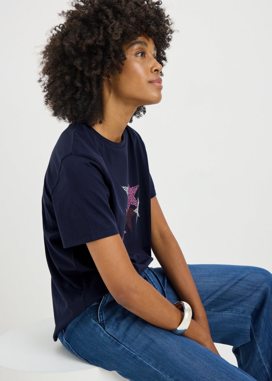 Navy Star Graphic T-Shirt