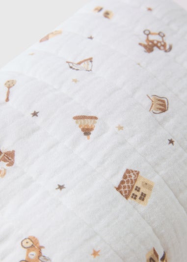 3 Piece Baby Cream Toy Sleepsuit Gift Set (Newborn-6mths)