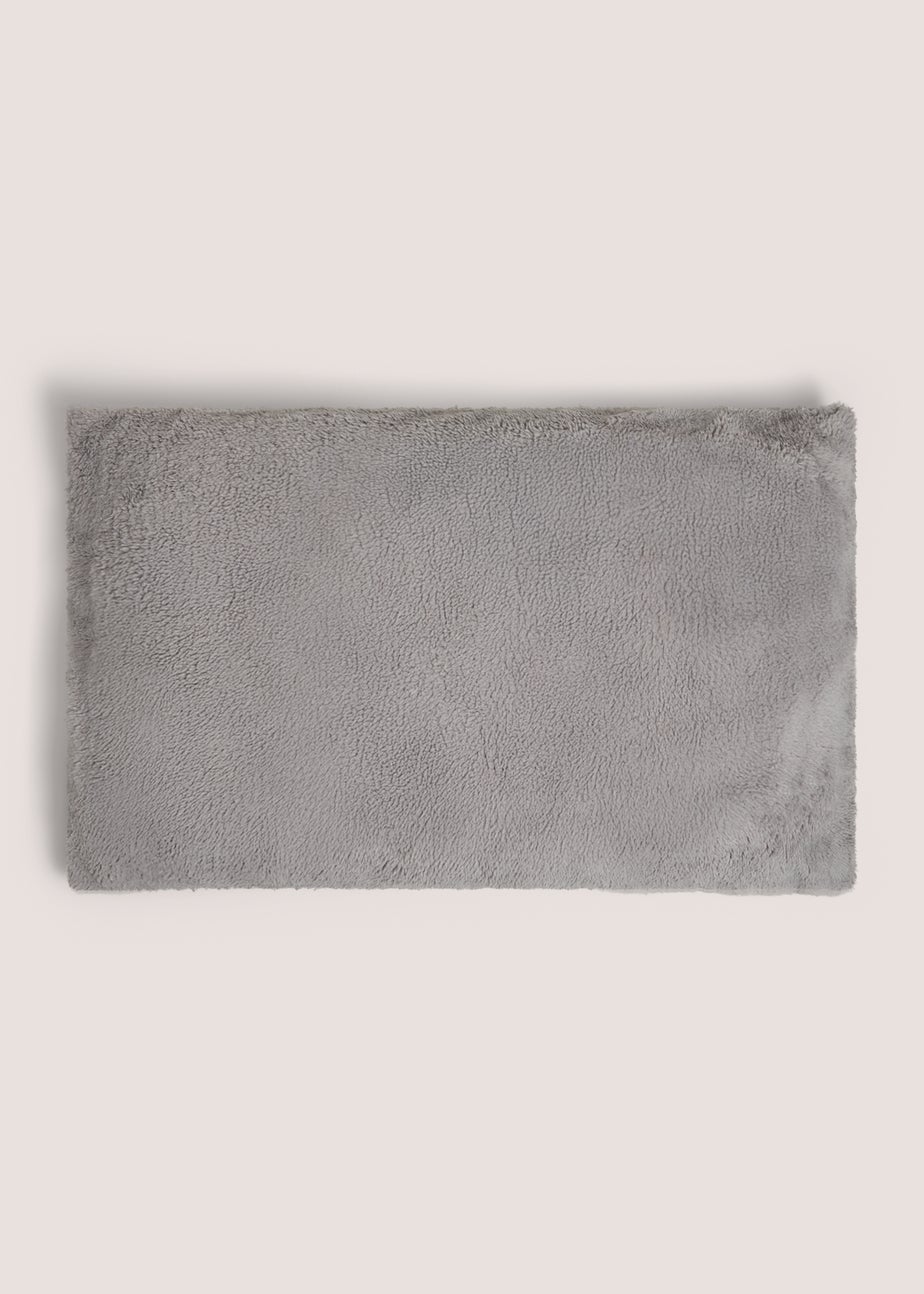 Grey Teddy Fleece Pillow Cases