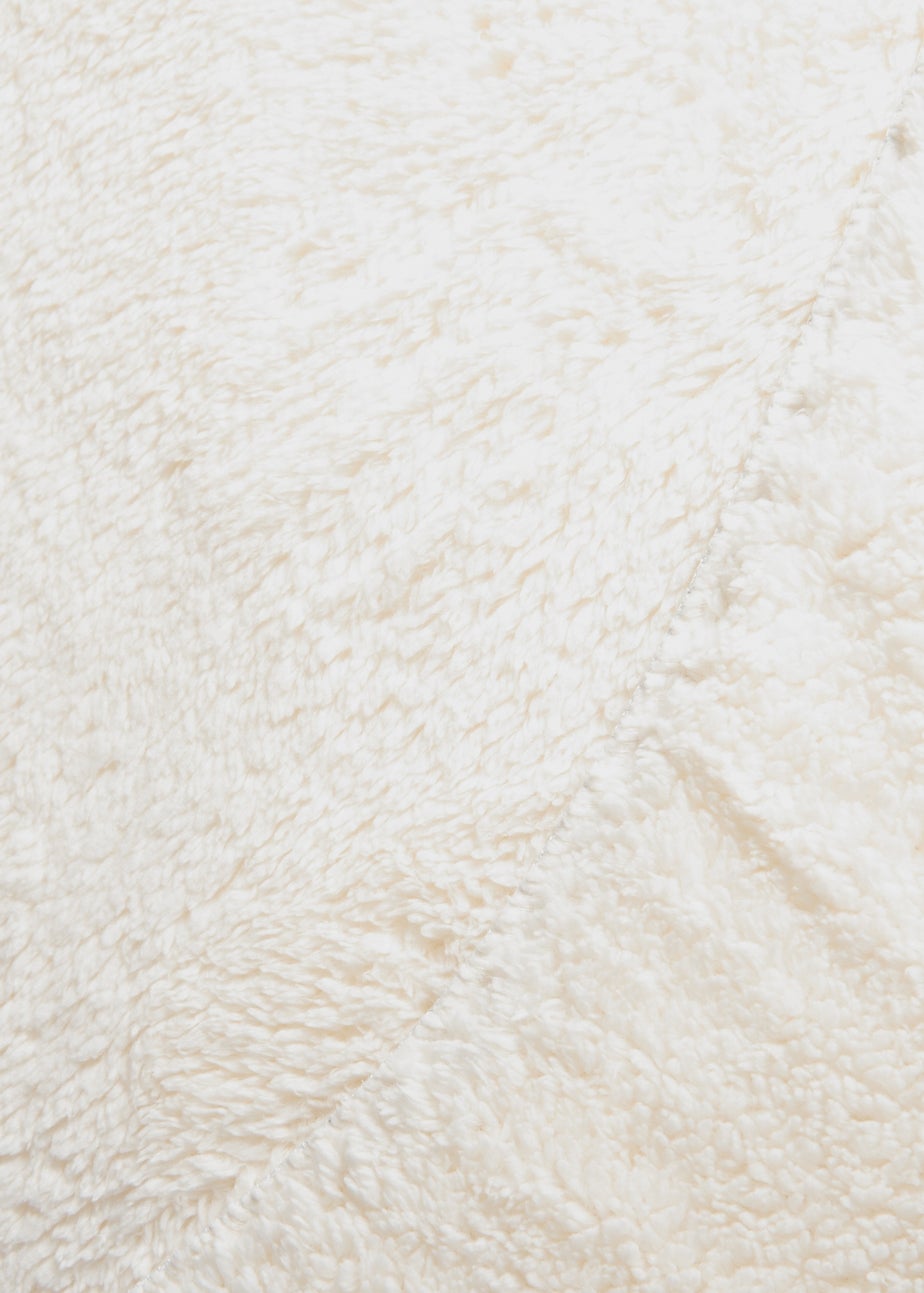 Cream Teddy Fleece Fitted Sheet