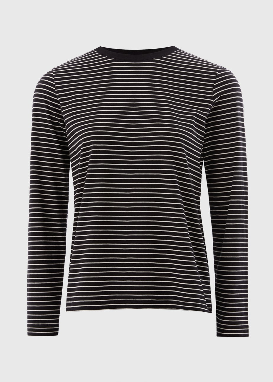 Black Stripe Long Sleeve Top
