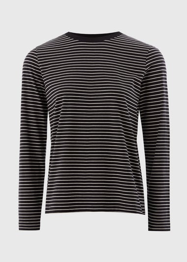 Black Stripe Long Sleeve Top