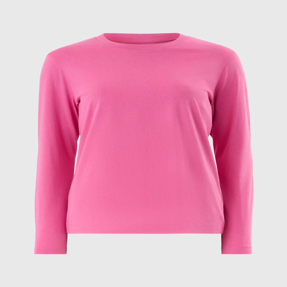 Pink Regular Fit Long Sleeve Top