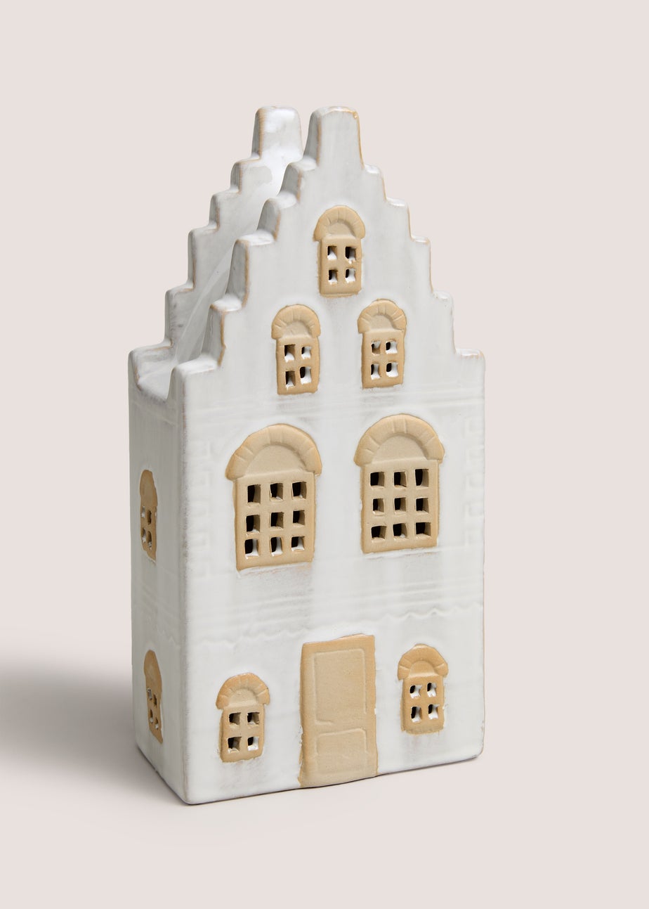 White Large Ceramic LED Farm House