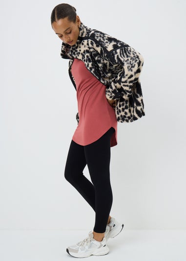 Dark Pink Relaxed Fit Long Sleeve Top