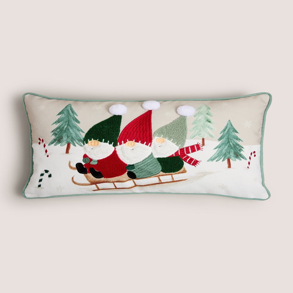 Gnome Sleigh 3D Cushion