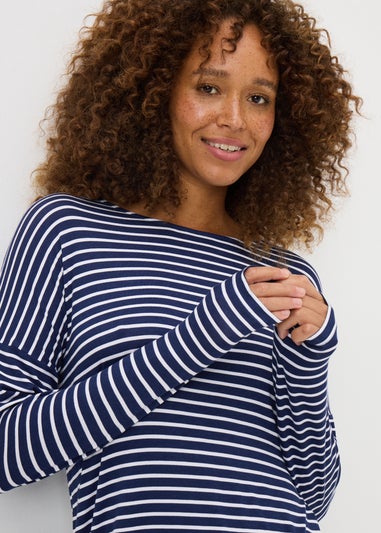 Navy Stripe Relaxed T-Shirt