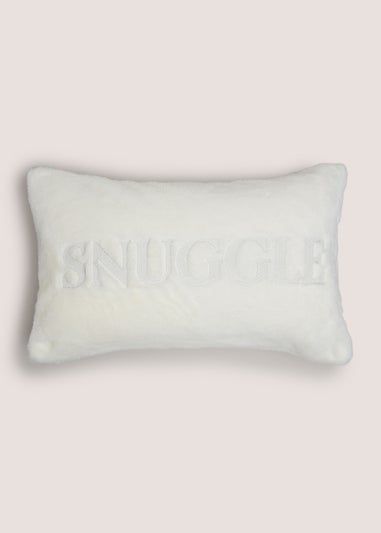 White Snuggle Faux Fur Cushion