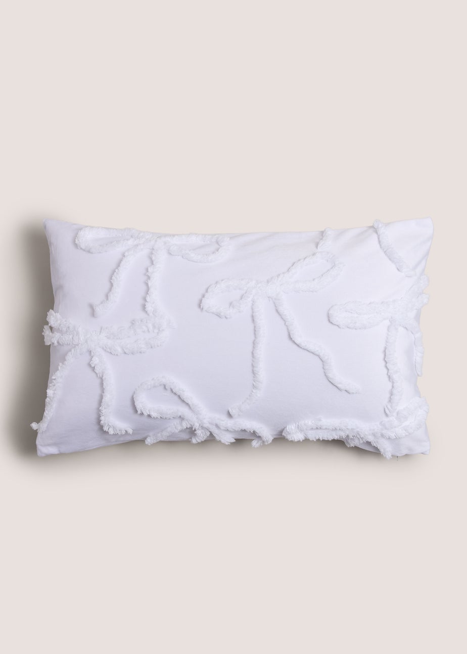 Cream Bow Cushion