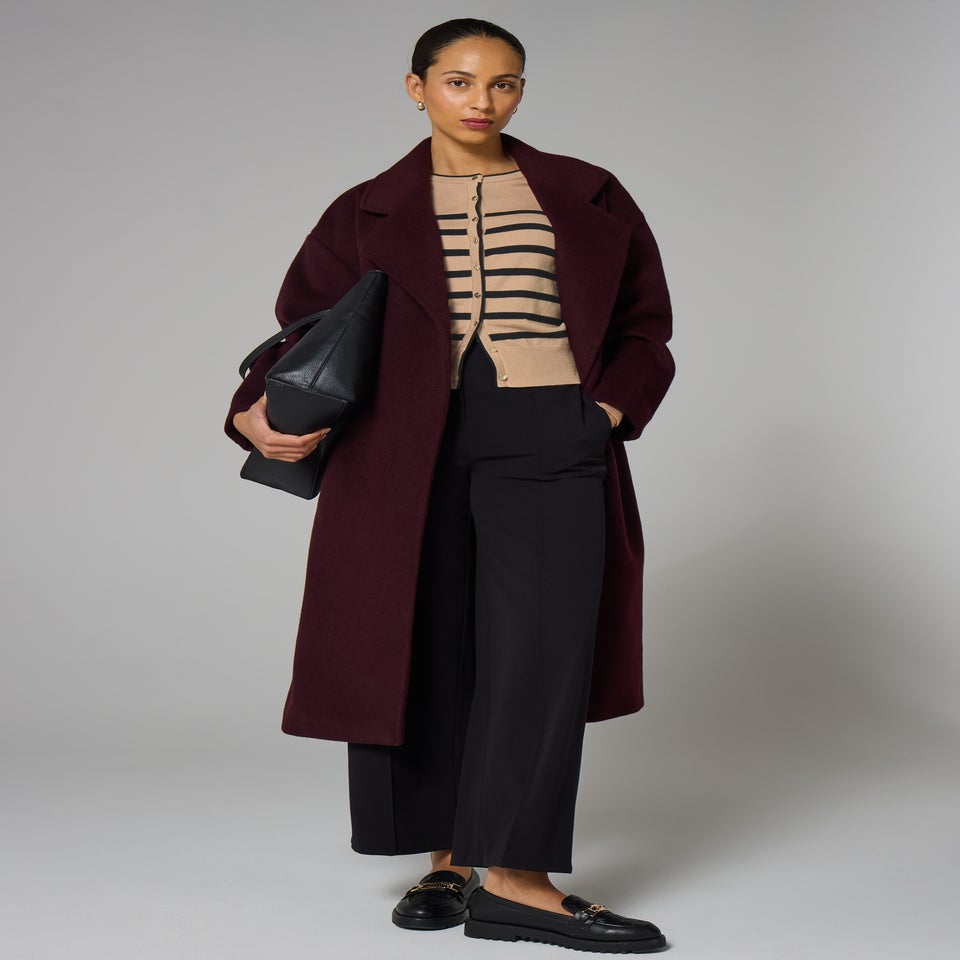 Et Vous Camel Stripe Cardigan