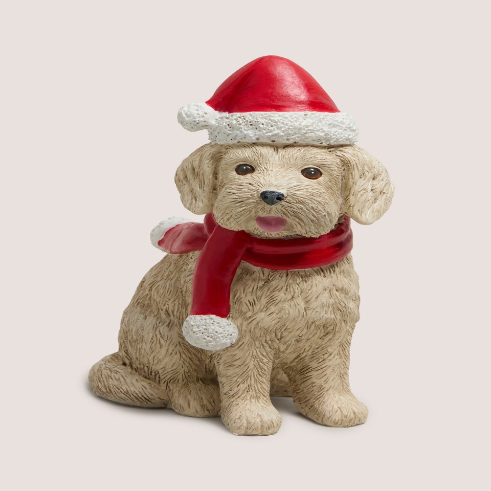 Santa Hat Cockapoo Ornament