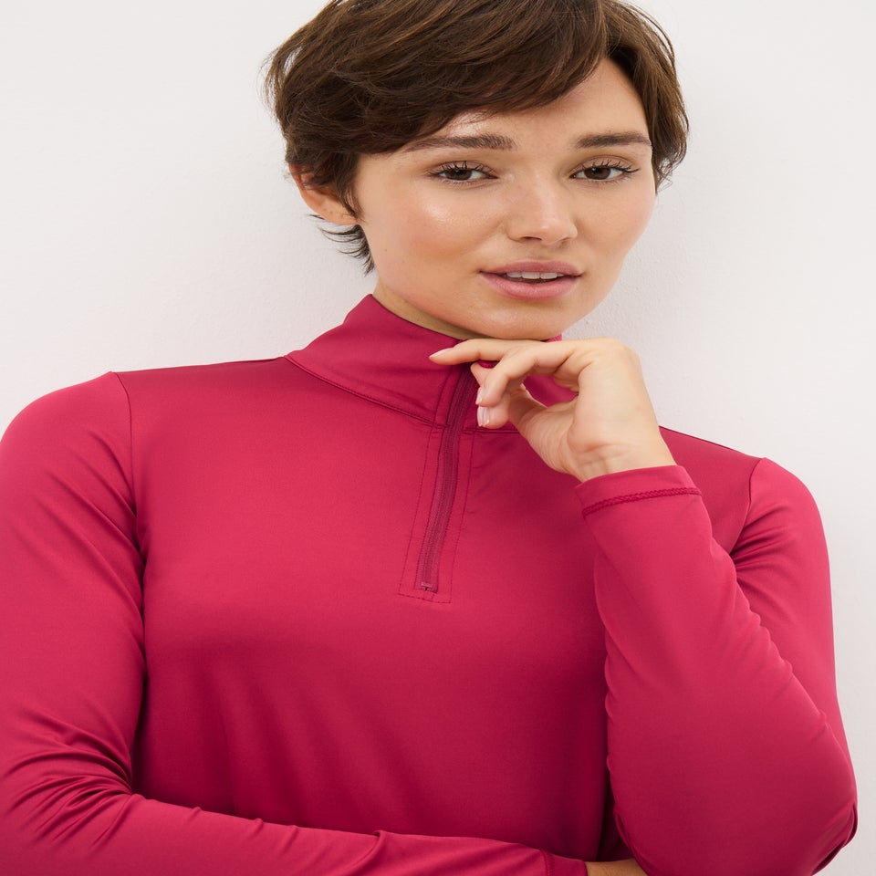 Souluxe Raspberry Half Zip
