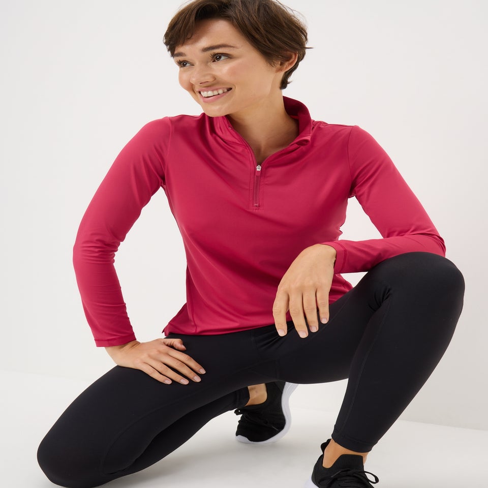 Souluxe Raspberry Half Zip