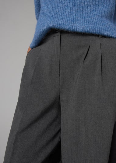 Et Vous Grey Pleat Front Wide Leg Trousers