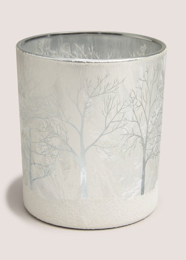 Silver Christmas Candle Holder