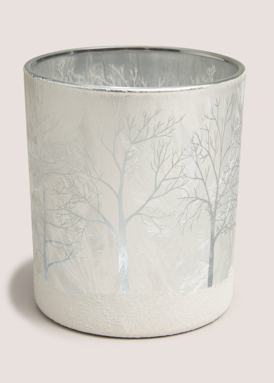 Silver Christmas Candle Holder