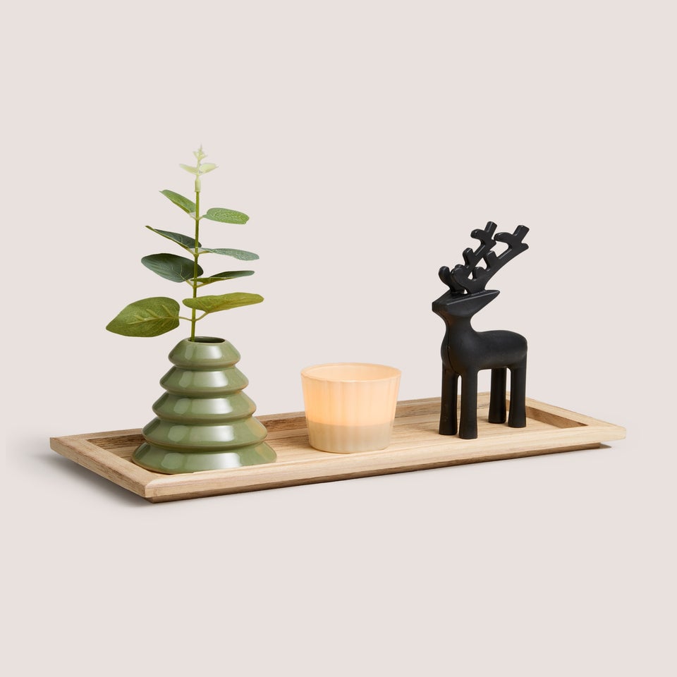Christmas Green Mono Candle Garden