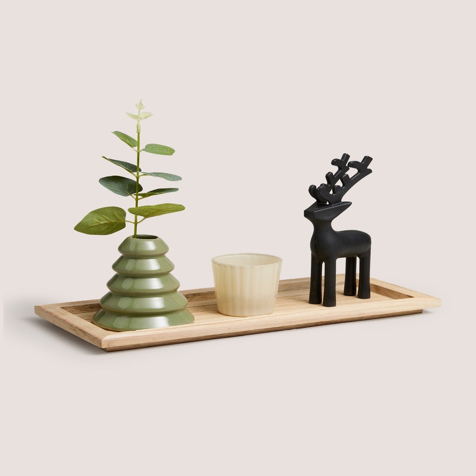 Christmas Green Mono Candle Garden