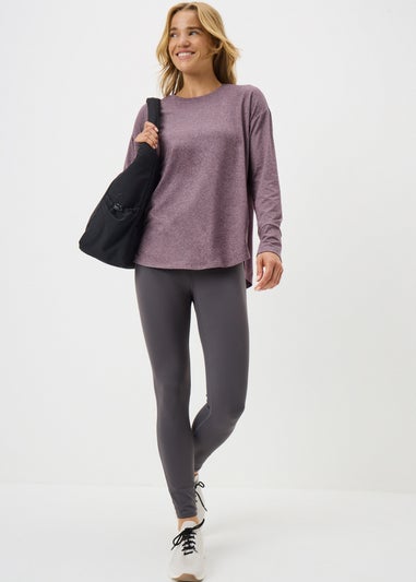 Souluxe Burgundy Marl Long Sleeve Top