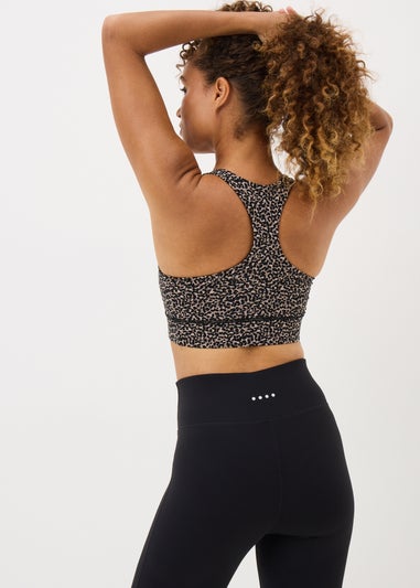 Souluxe Brown Animal Print Crop Top