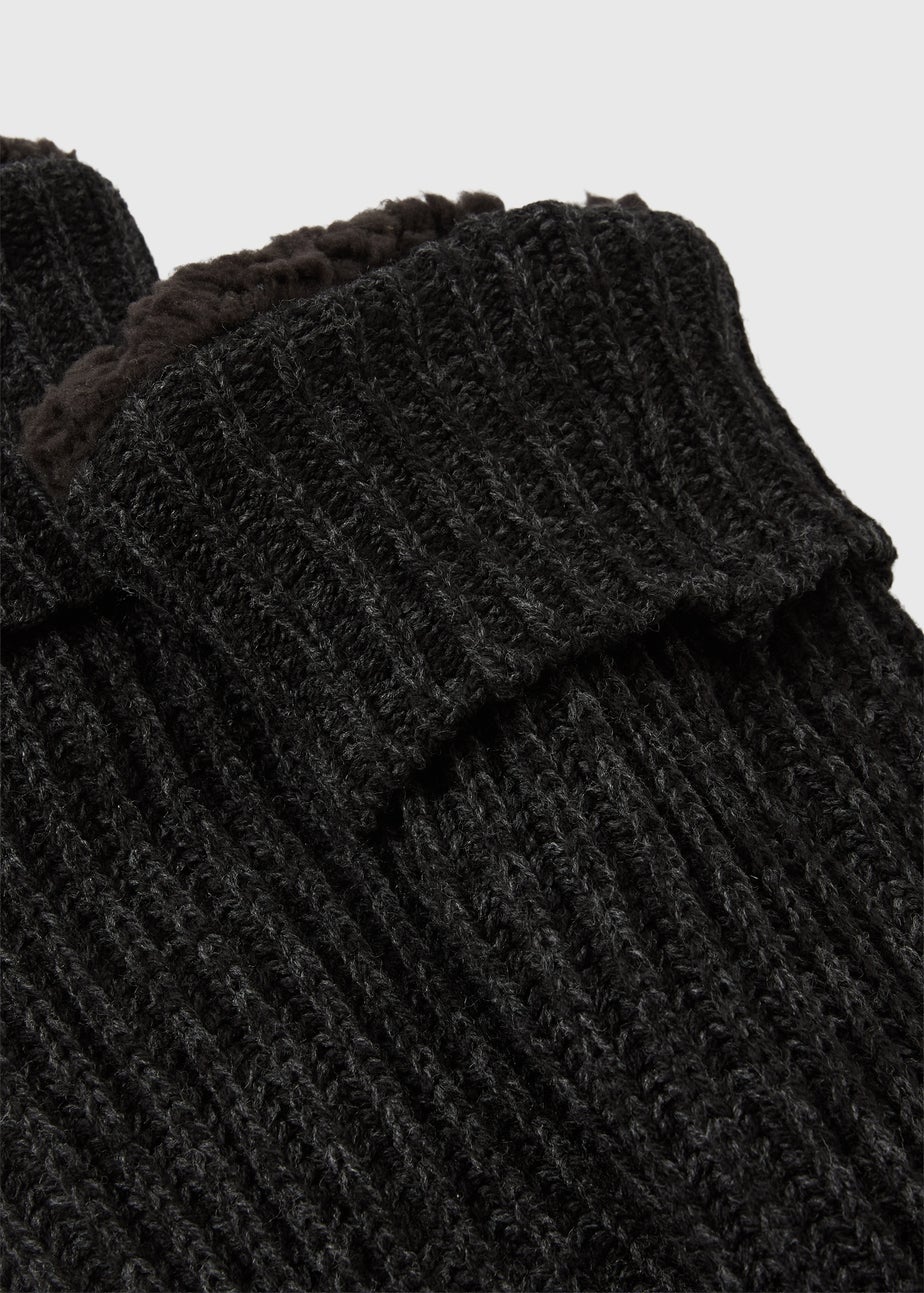 Dark Grey Borg Socks