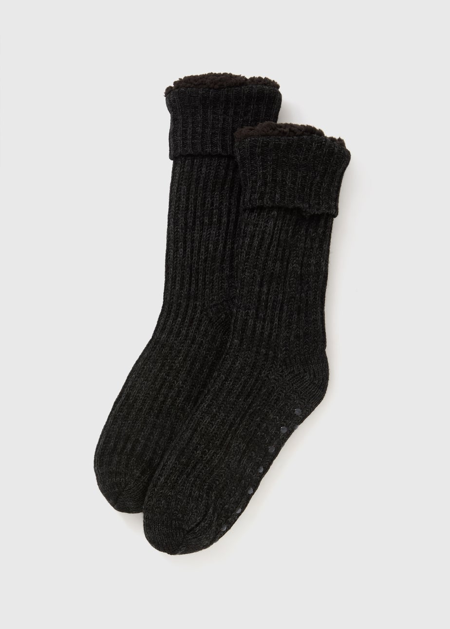 Dark Grey Borg Socks