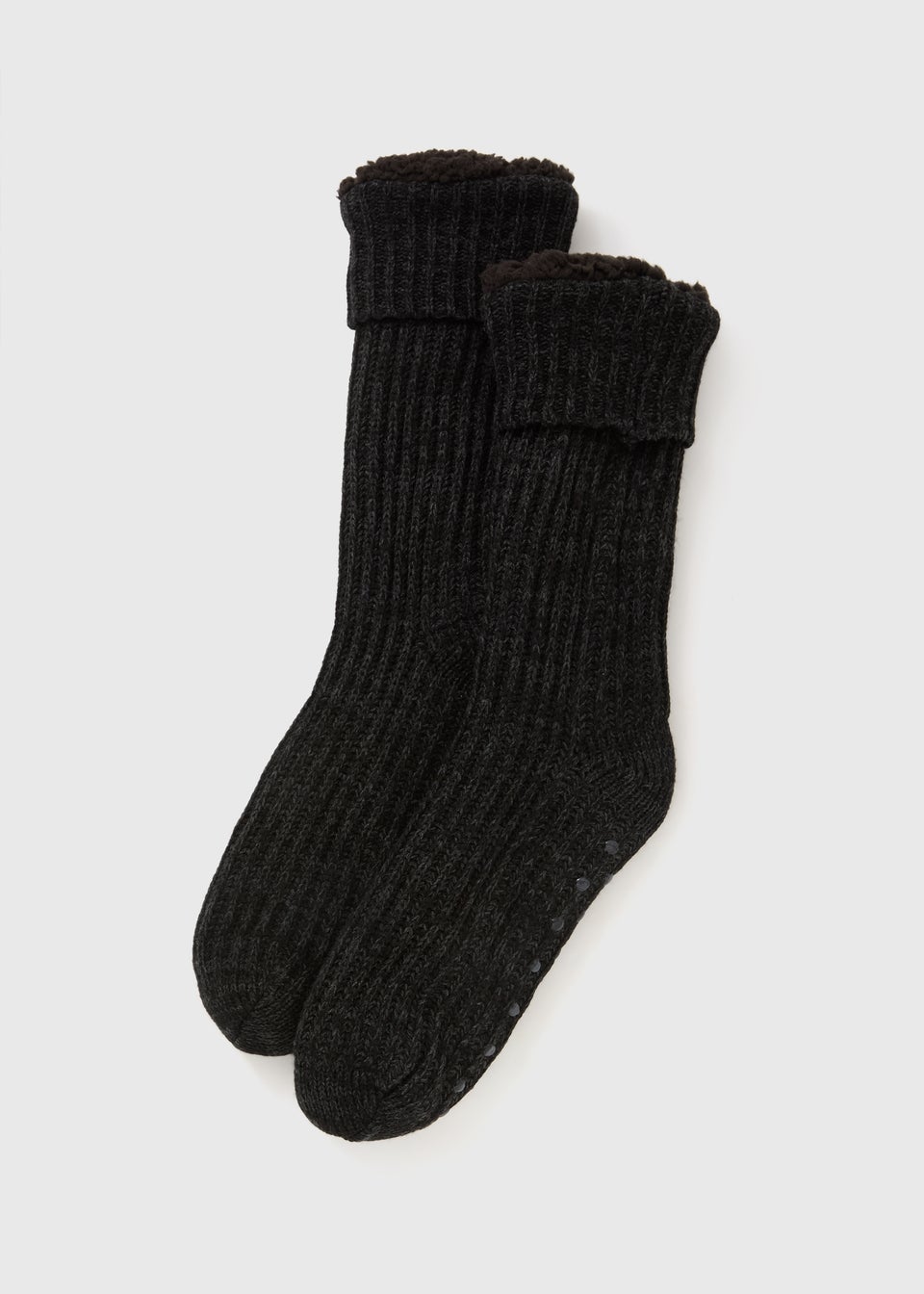 Dark Grey Borg Socks