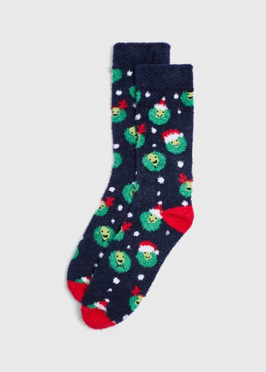 Multicolour Christmas Sprout Cosy Socks