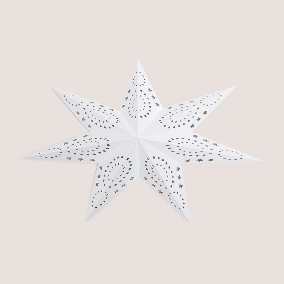 White Metal Hanging Star