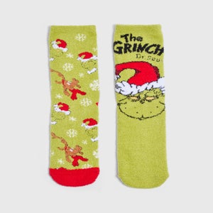 Grinch 2 Pack Green Cosy Socks