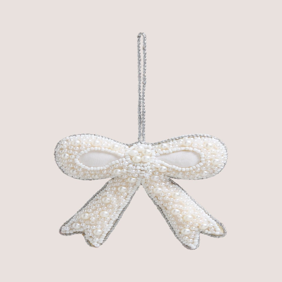 Beaded Bow Tree Decorations