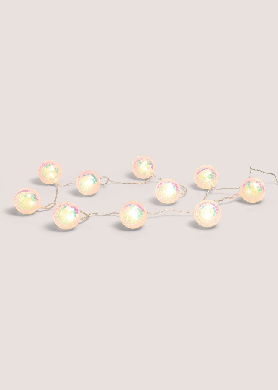 10 Pack Iridescent Disco Ball String Lights