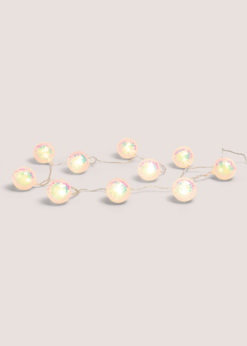 10 Pack Iridescent Disco Ball String Lights