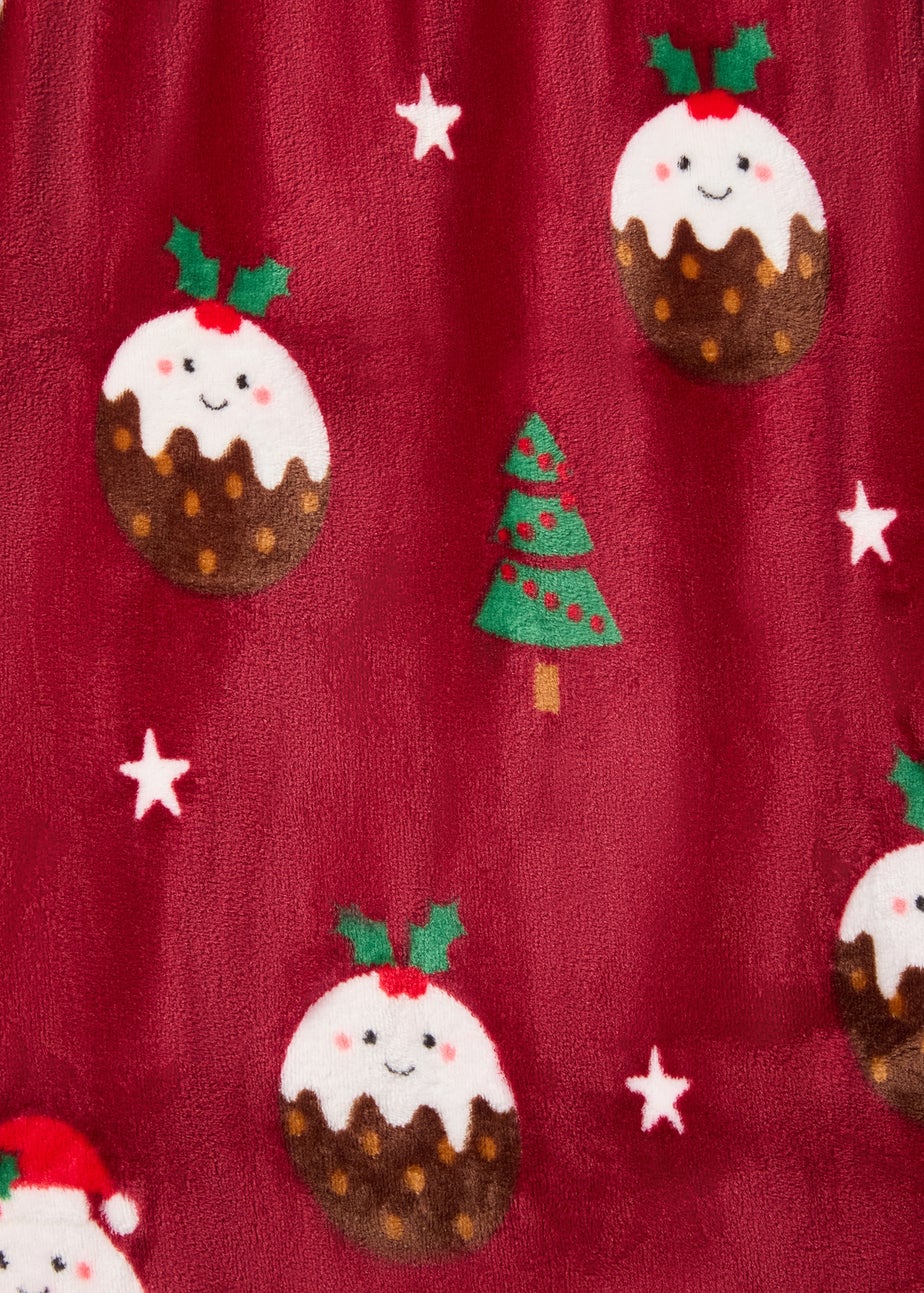 Red Christmas Pudding Throw