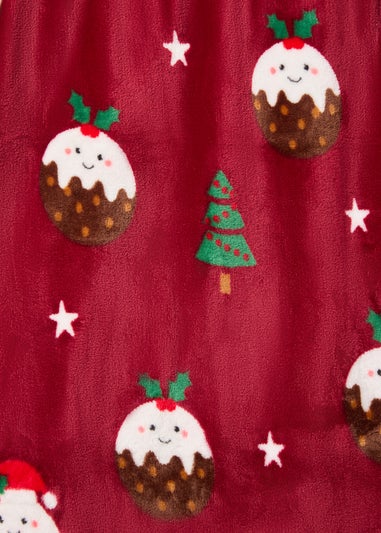 Red Christmas Pudding Throw
