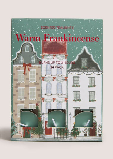 24 Pack Green Warm Frankincense Tealights