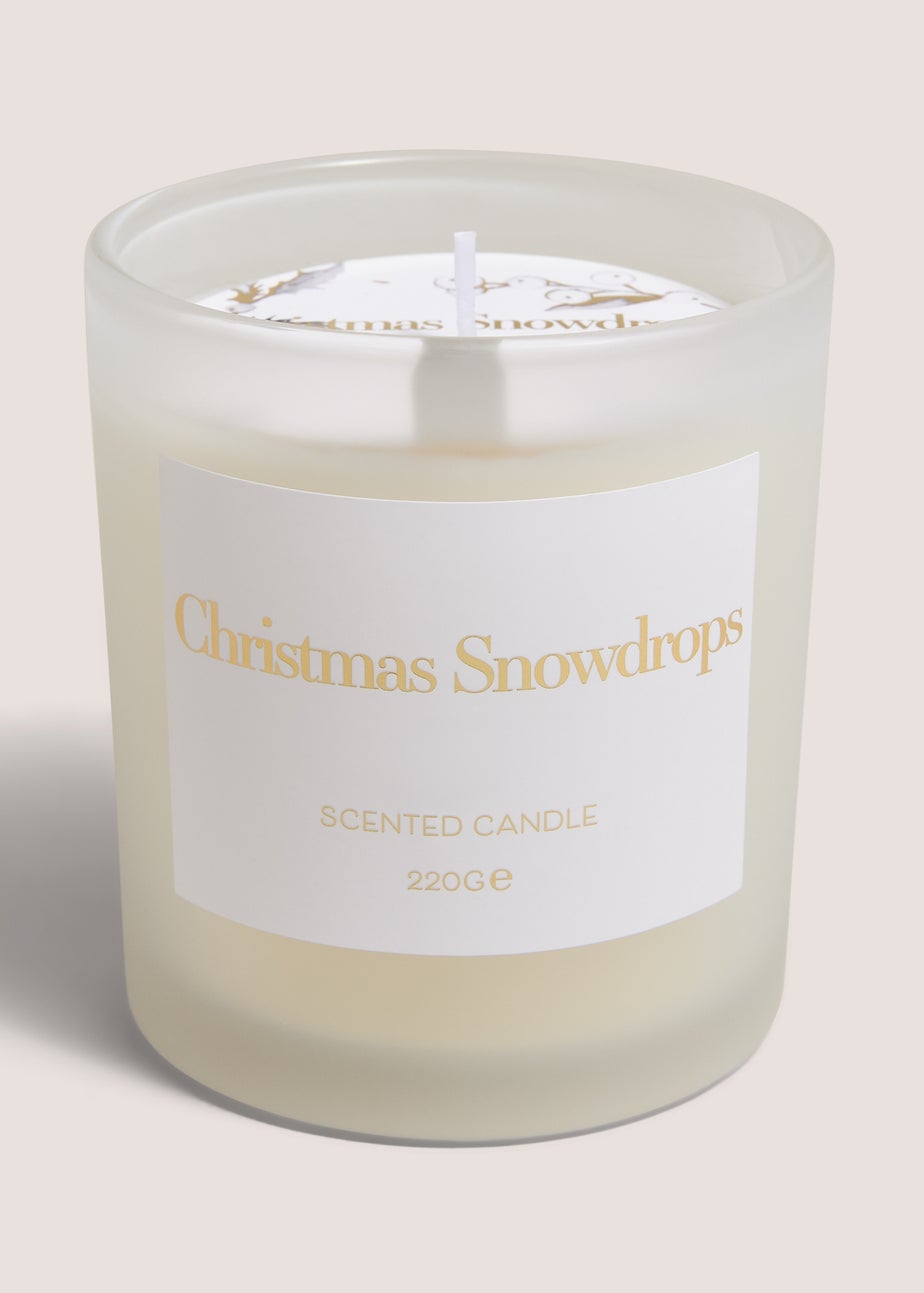 Christmas Snowdrops Candle