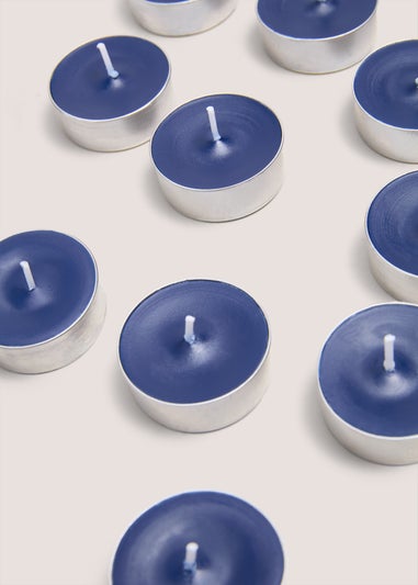 24 Pack Navy Frosted Cedar Tea Lights