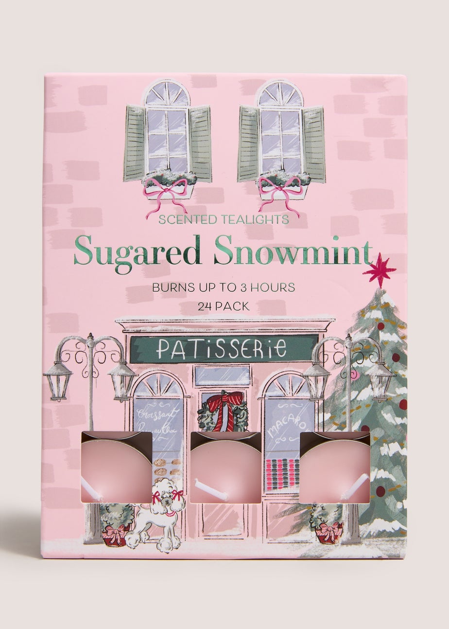 24 Pack Sugared Snowmint Tealights