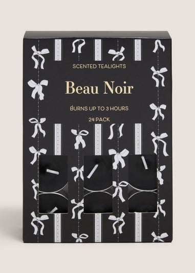 Black Christmas Bow Tealights