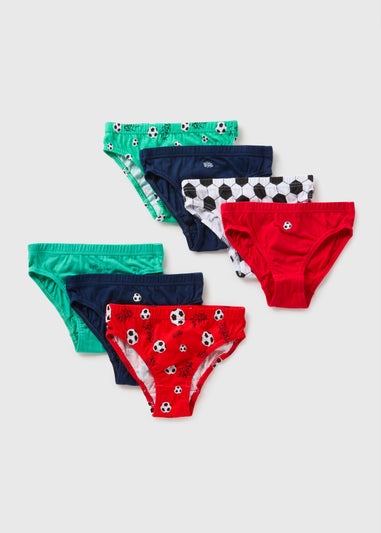 7 Pack Boys Multicolour Football Briefs (1.5-11yrs)
