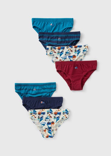 7 Pack Boys Multicolour Transport Briefs (1.5-11yrs)