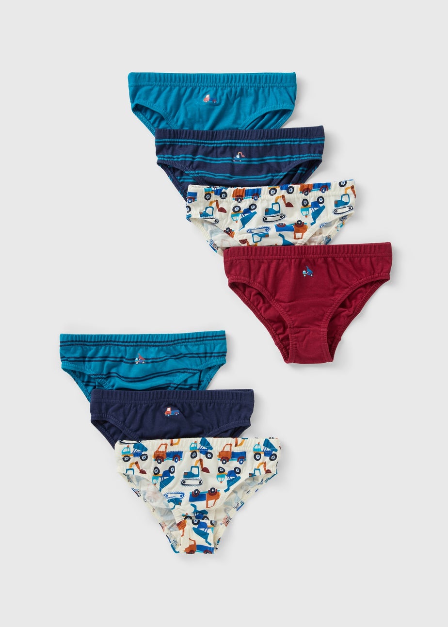 7 Pack Boys Multicolour Transport Briefs (1.5-11yrs)