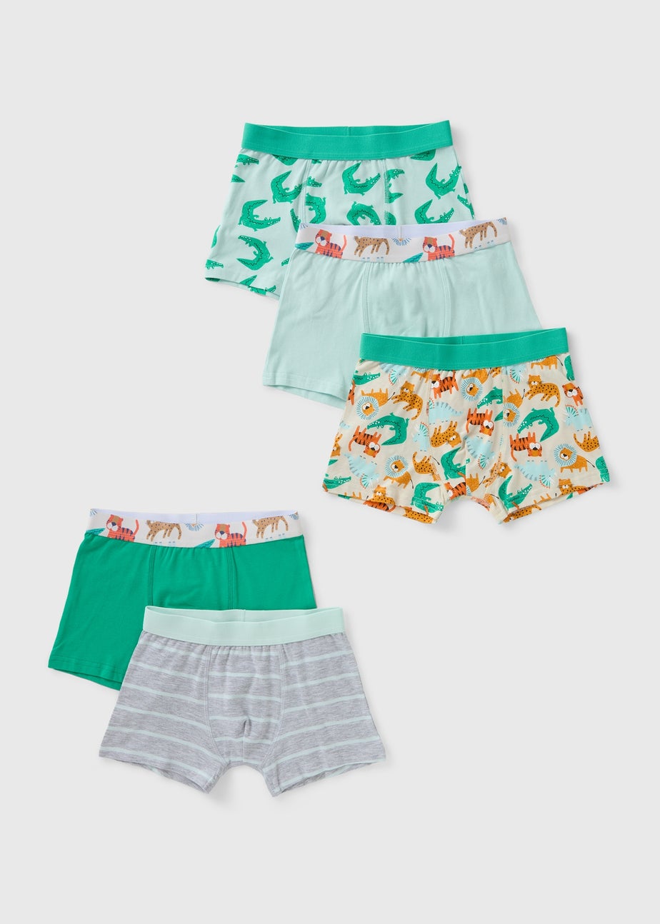 5 Pack Boys Jungle Animal Trunks (2-13yrs)