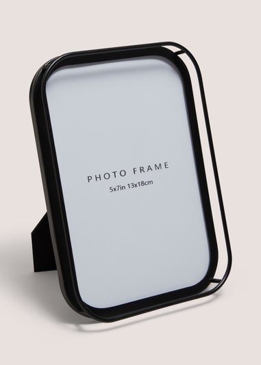 Black Metal Open Photo Frame (5 x 7inch)