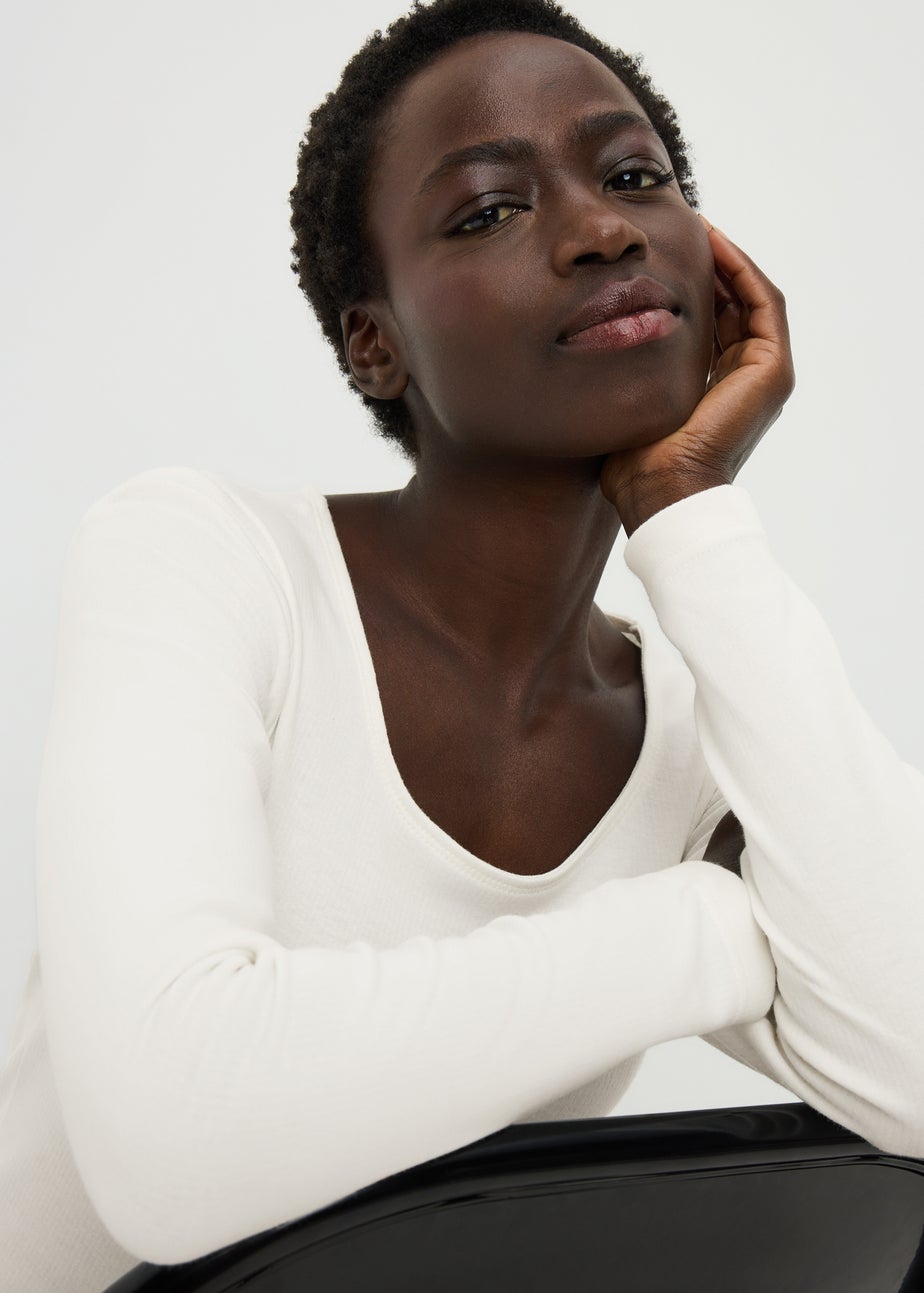 Cream Medium Warmth Thermal Base Layer Top