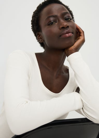 Cream Medium Warmth Thermal Base Layer Top