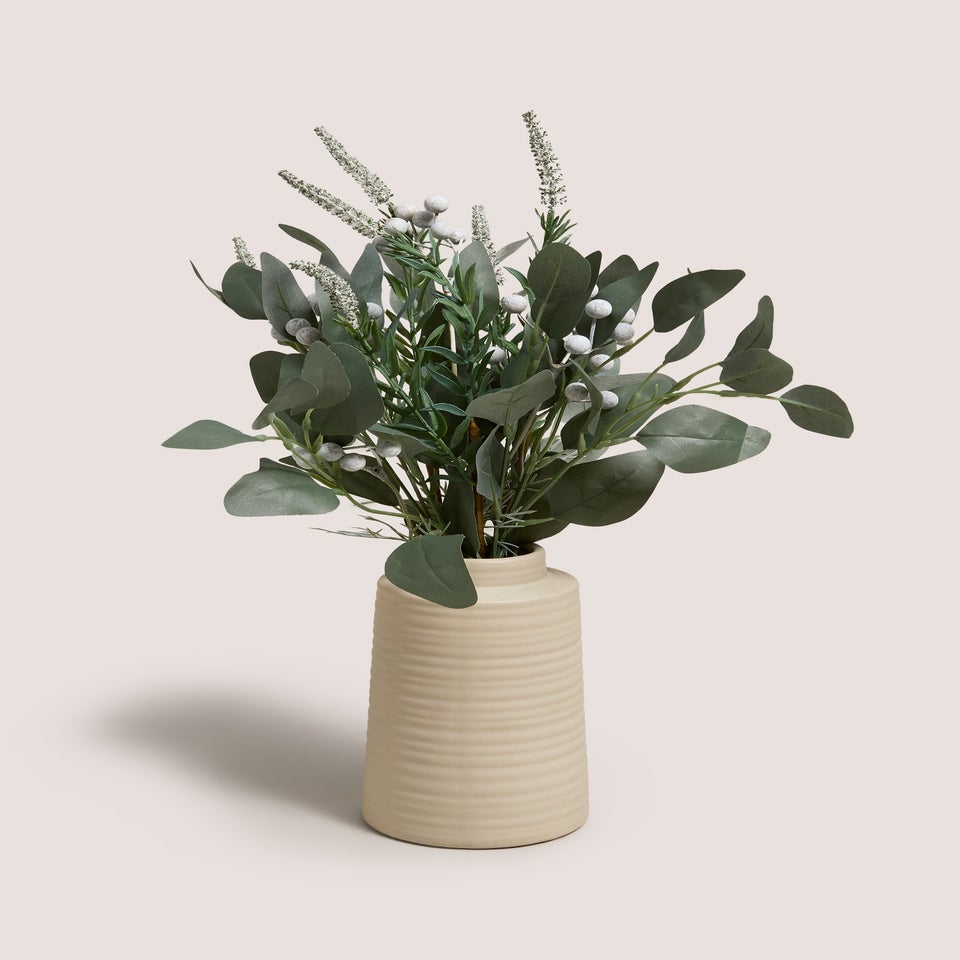 Lavender & Eucalyptus In Cream Pot