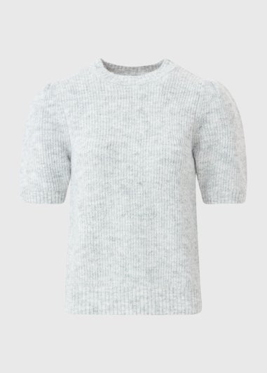 Et Vous Grey Fluffy Knit T-Shirt