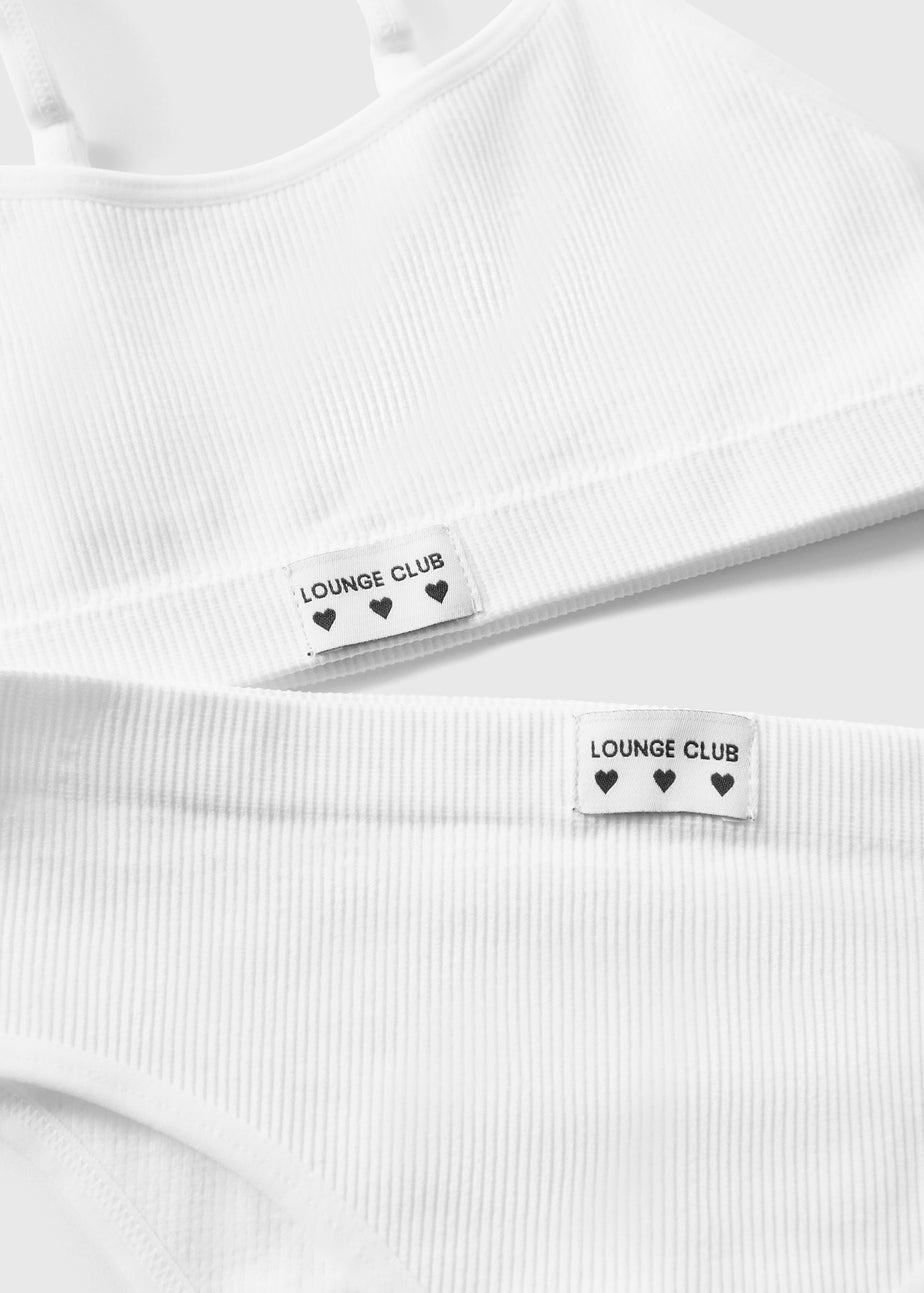 Girls White Seamless Crop Top & Knicker Set (6-13yrs)